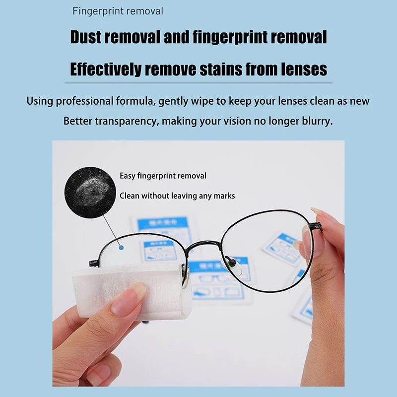 100pcs Lens Cleaning Wipes Metal Jewelry Wipes Anti Fog Glasses Mobile Phone Screens And Disposable Eyeglass Cloths