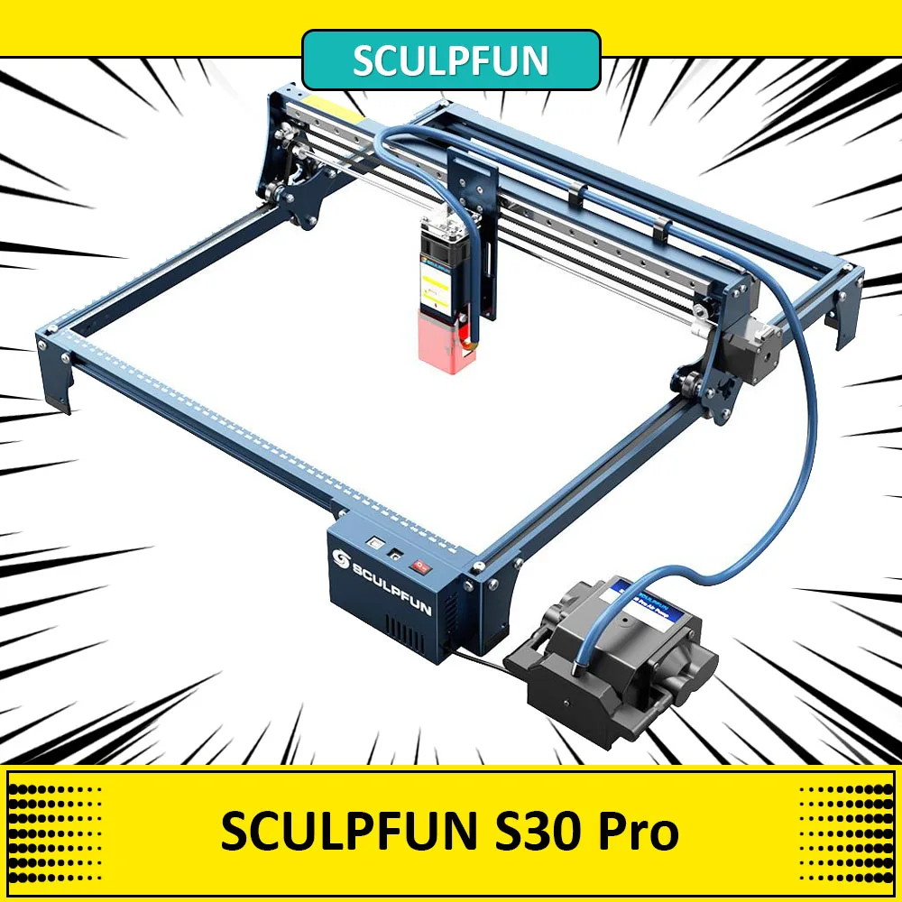Ssculfun S30 Pro, S30, S30 Pro Max, Taglierina Per Incisore Laser 5-20W, Scheda Madre Automatica A 32 Bit Con Messa A Fuoco Laser 0.06X0.08Mm