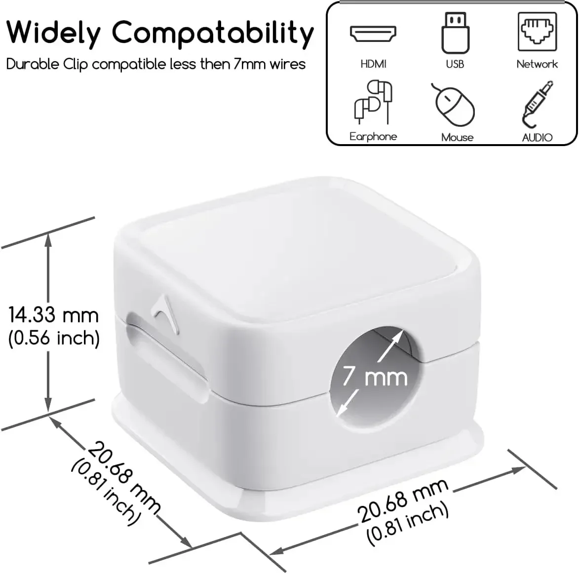 30/6PCS Magnetic Cable Clips Cable Smooth Adjustable Cord Holder Under Desk Management Wire Keeper Organizer Holder cable organizer