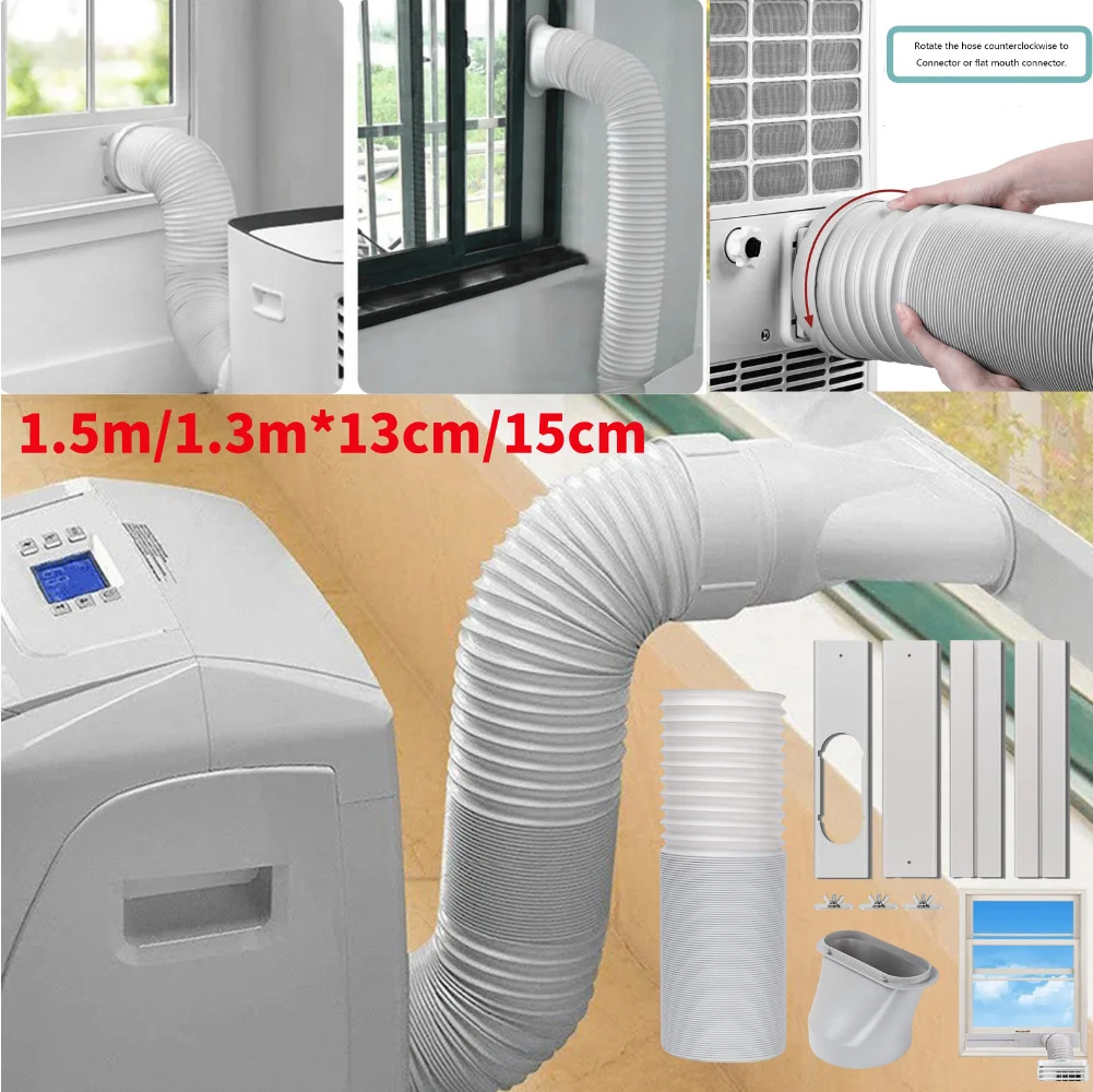 10-1PC Telescopic Universal Exhaust Hose Portable Mobile Air Conditioning Exhaust Hose Kit Lightweight Accessories for Household