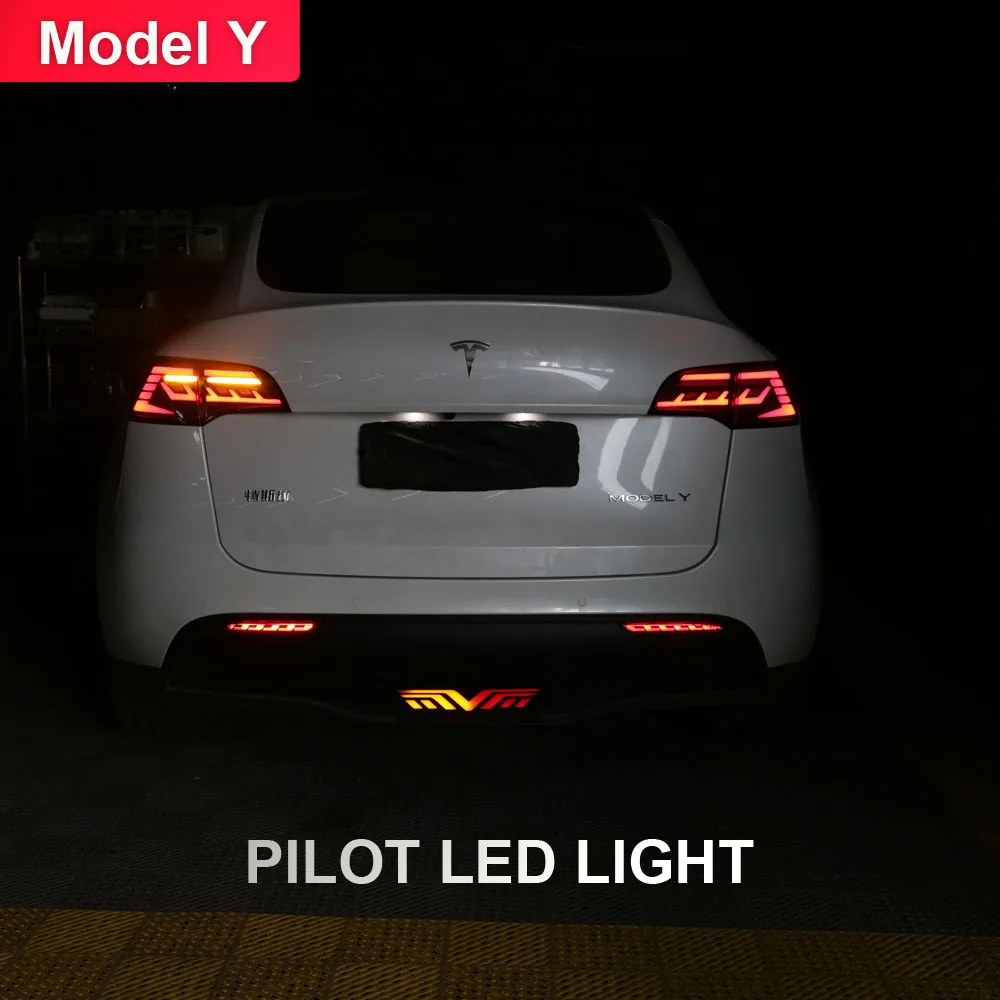 

Модель Y Pilot светодиодная сигнальная лампа задние стоп-сигналы для Tesla модель Y аксессуары для модификации автомобиля SATONIC V201