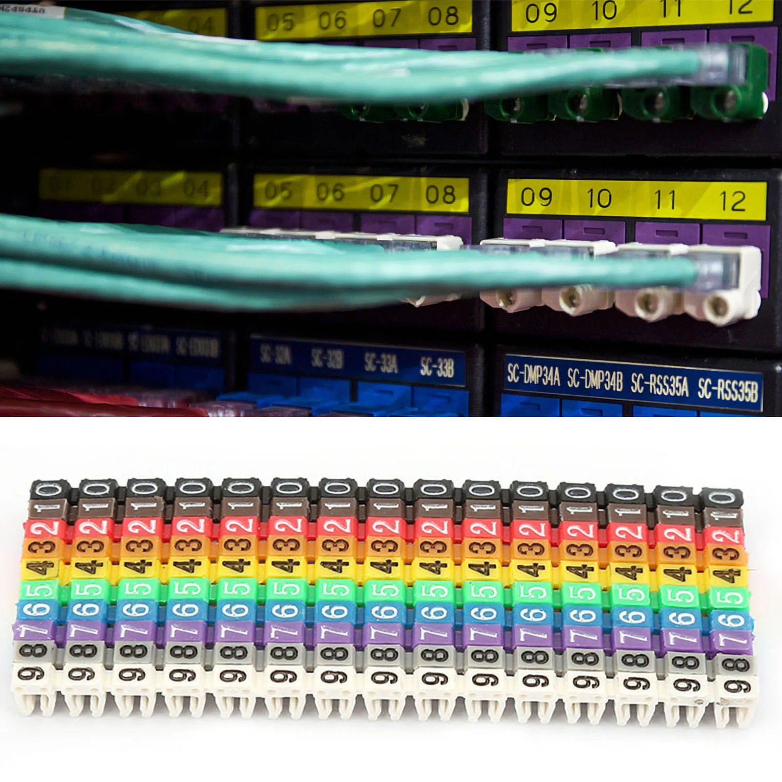 Digital Number Tube Wire Number Label Tube Cable Marker Colorful Wire (150Pcs 1.5mm&sup2;)
