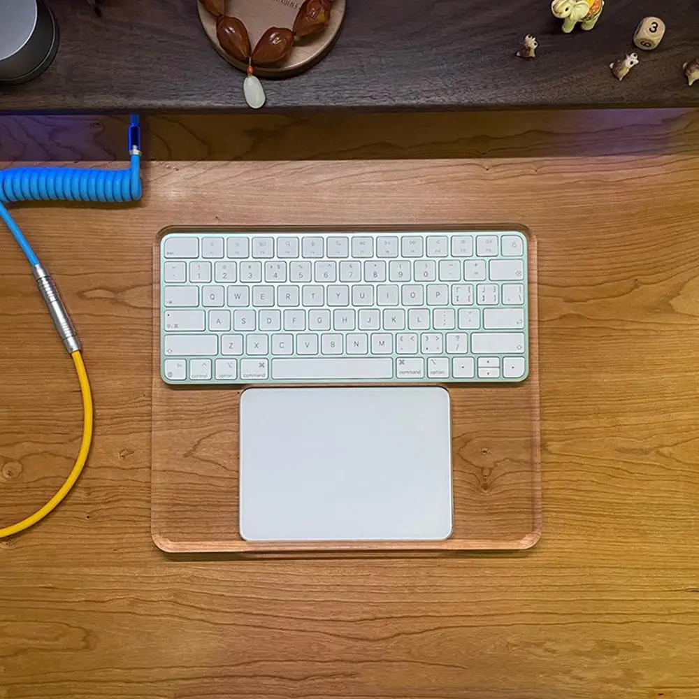 

Wrist Rest For iMac 2023 Magic Trackpad 2/3 Keyboard With ID Numeric Acrylic Stand Station Transparent Crystal Pad Bracket