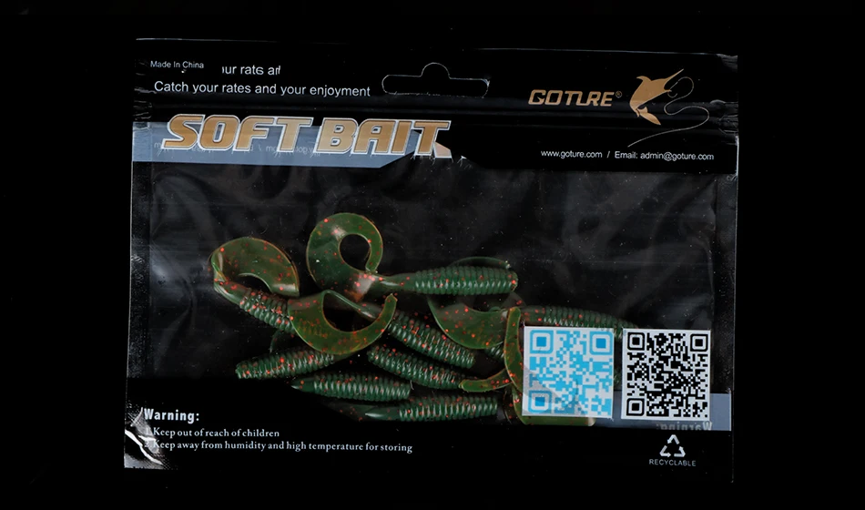 Goture 10pcs/set Soft Fishing Lure 6cm 2g Wobblers Silicone Artificial Bait Grub Worm Lures for Bass Trout Carp Fishing Lures