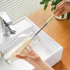 3273 Kitchen Cleaning Brush L-shaped Coffee Tea Glass Cup Baby Bottle Brush Hangable Wooden Handle Cleaner Gadgets 2