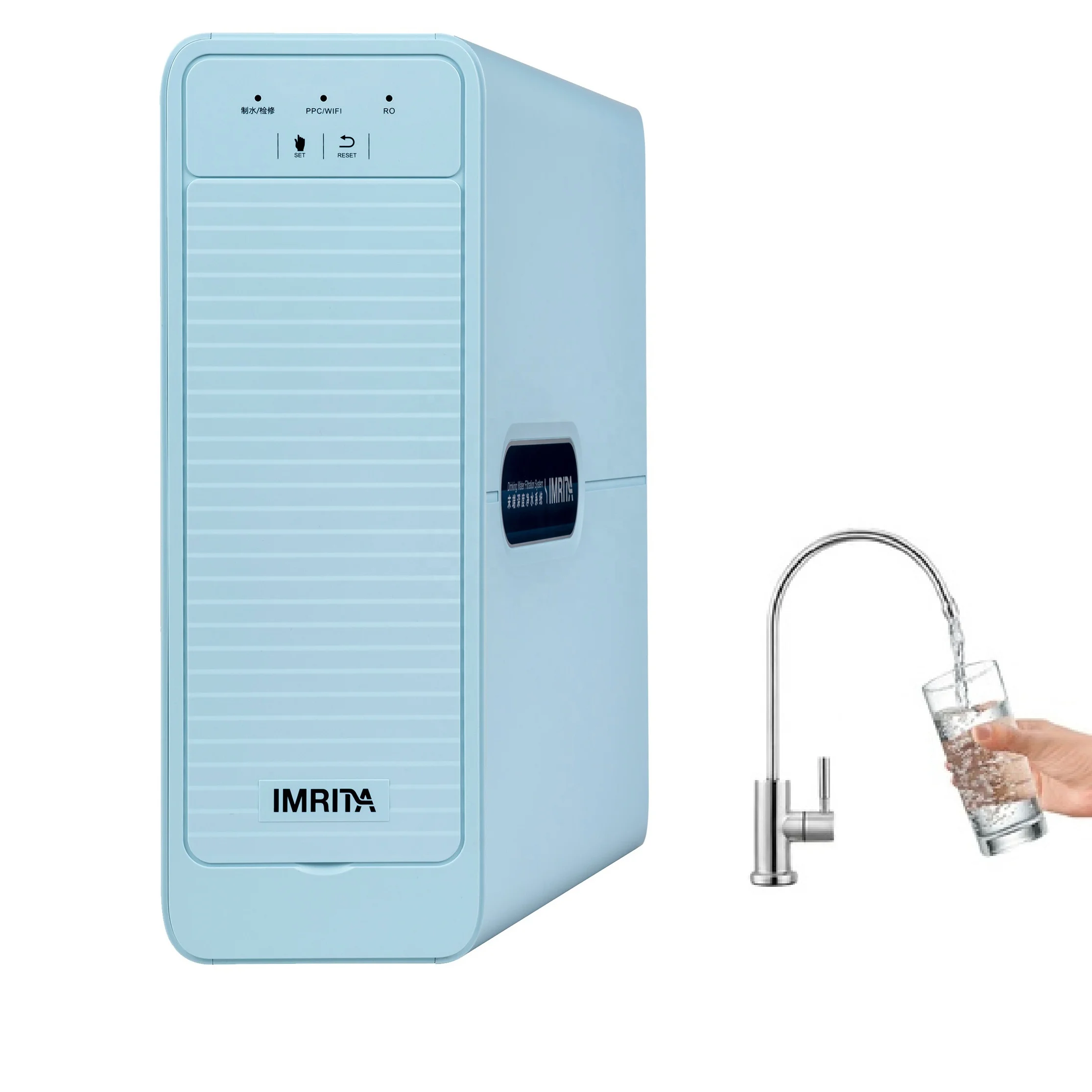 

IMRITA 3 Stages 800GPD Big Flow RO Reverse Osmosis Manufacturers Water Filtration Filter For Home Use