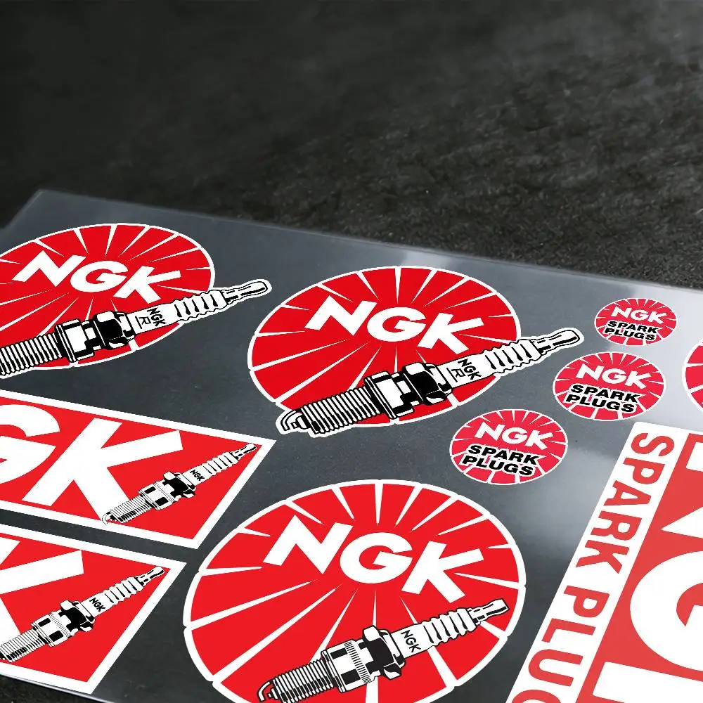 1pc 스티커 NGK 모토 스티커 자동차 바디 범퍼 창문 오토바이 노트북 벽 비닐 데칼 자동차 튜닝 액세서리