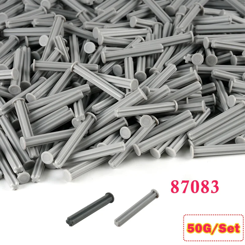 50G/Set 87083 Pièces de construction technologiques : Axe transversal 1x4 modifié avec ensemble d'axe de butée, petites briques, accessoires pour jouets