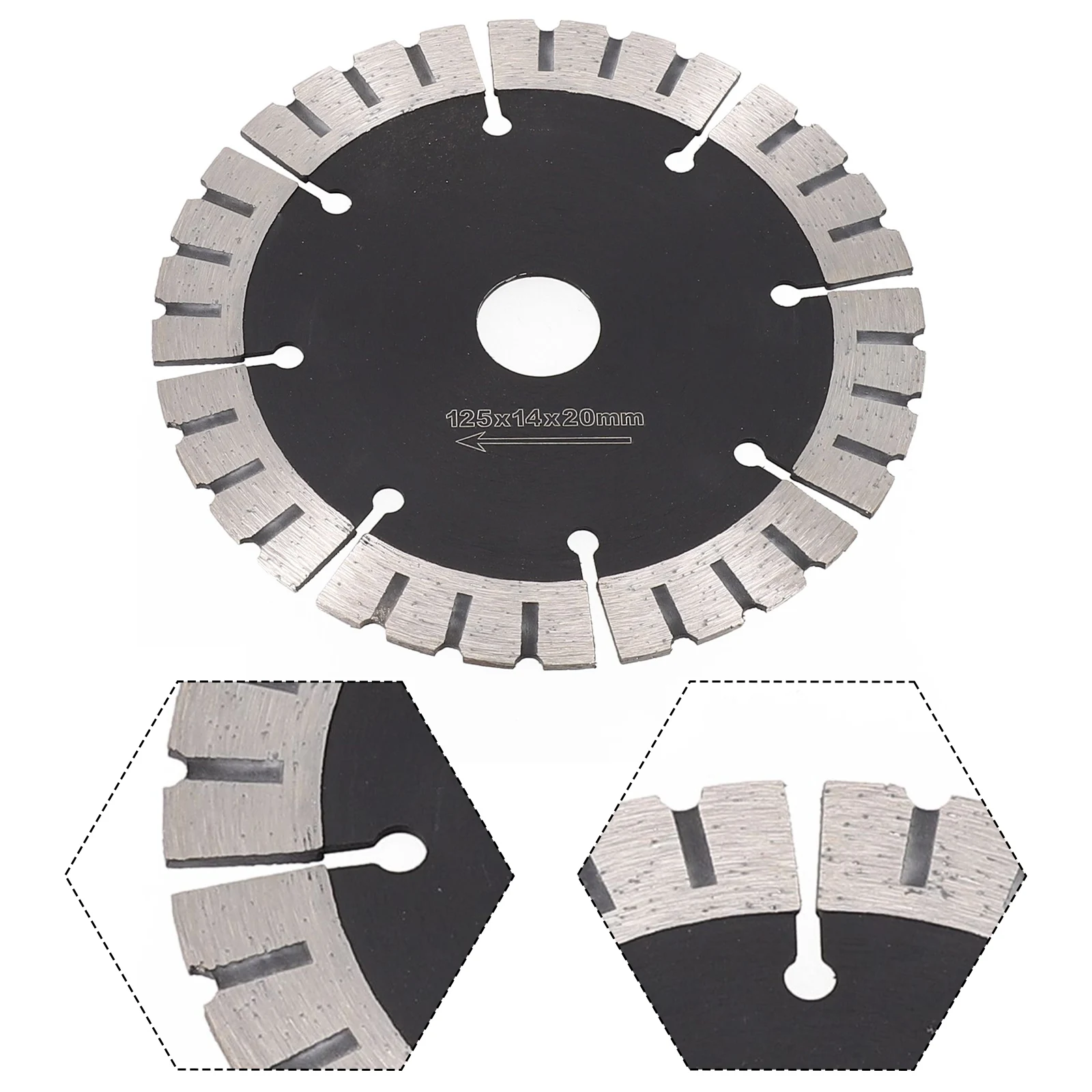 Cutting Tools Diamond Saw Blade Cutting Disc 1Pc 5inch Diameter 125mm Replacement Segment Saw Blade High Qulity small axial fan aluminum high temperature cooling fan blade metal vane small diy tools 70mm diameter 6mm shaft