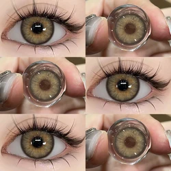 Bio - Essense 2pcs Natural Color Korean Brown Contact Lenses - Yearly Wear (Patek philippe Brown)