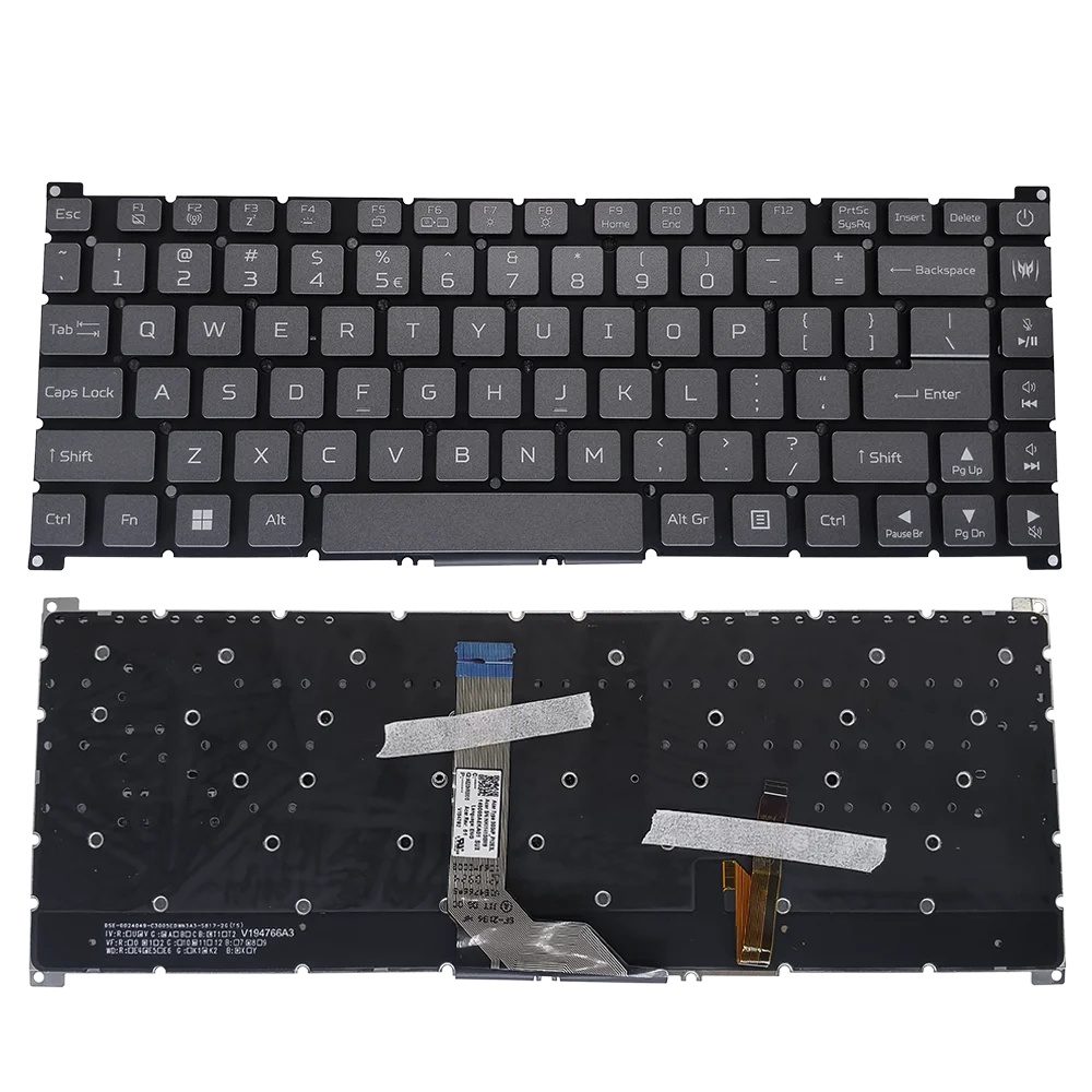 Teclado Retroiluminado Rgb para Acer Predator Triton Inglês Eua Pt51652s Pt516-51s 300se Pt314-51s Sg04p-p12e3l - Imagem 6