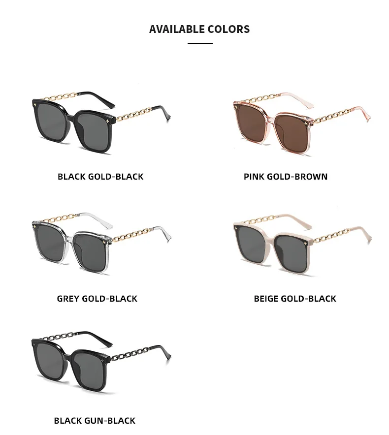 Square Sunglasses for Woman 2023 Vintage Big Frame Black Mirror Sun Glasses Shading Fashion Sexy Female Travel Eyewear_voghion.com