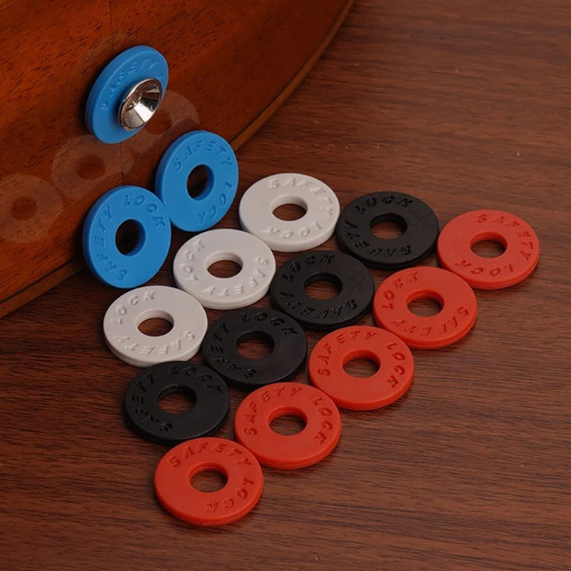 Colorful Rubber Guitar Strap Lock - Secure Fastening Accessories for Bass Guitar, Ideal Musician's Gift