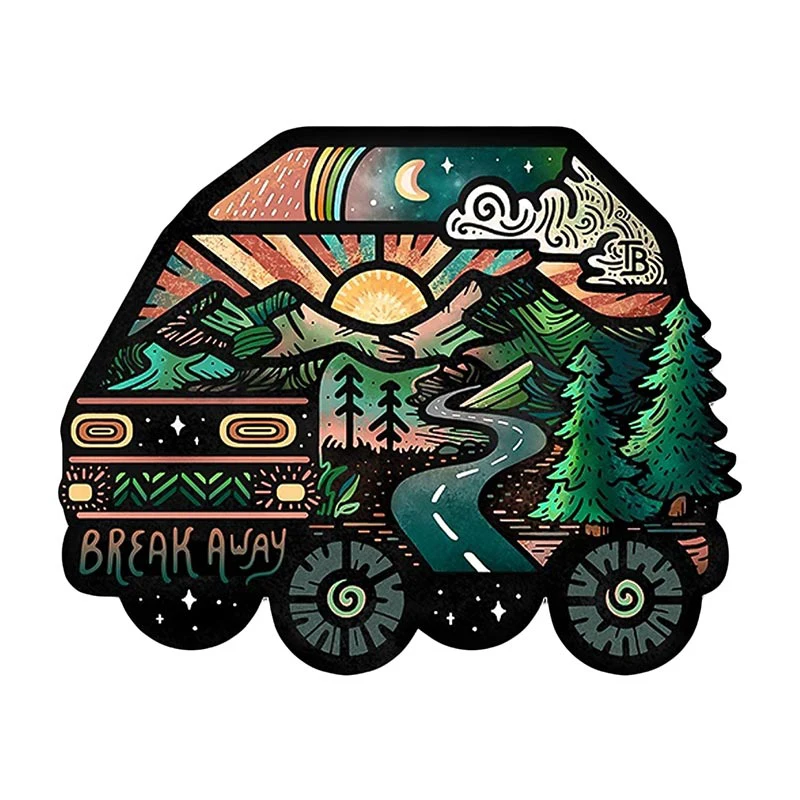 

Y571# For Surf Vanlife Car Stickers Creative Sunscreen Decals Fashionable Surfboard Trunk Decor Car Styling
