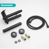 Matte Black Bathtub Shower Faucet Swivel Tub Spout Wall Mounted Bath Mixer Waterfall Bathtub Tap with Handheld Shower Head Crane 6