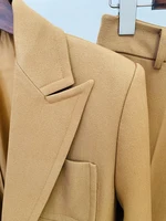 HIGH STREET Newest Fashion 2026 Designer Suit Set Women's  Slim Fit Single Breasted Embroidery Blazer Pants Set 2pcs - Image 3