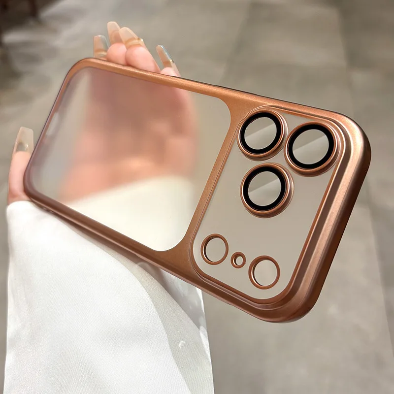 Ultra Slim Matte Hard Plating Shockproof Case with All-round Camera Film Protector