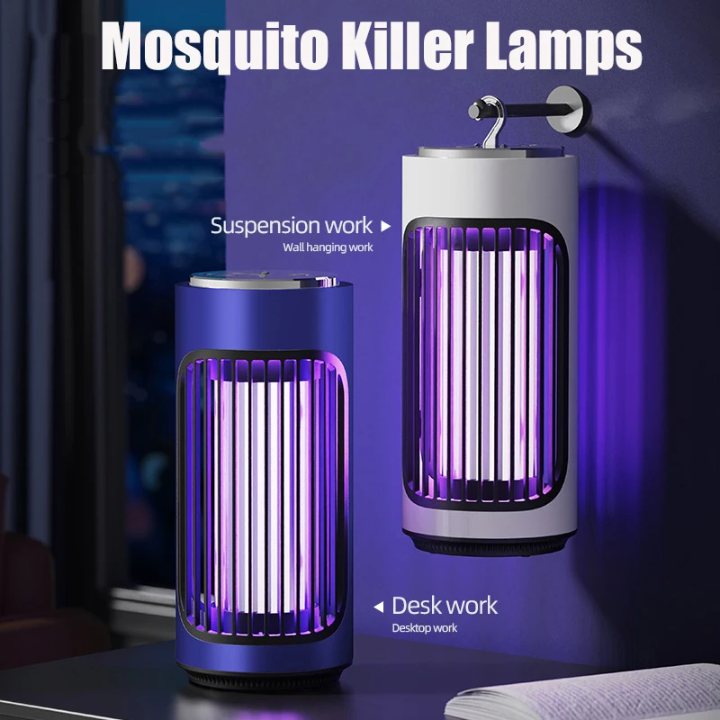Electric Anti Mosquito UV Bulb Lamp Outdoor Portable Camping Indoor Bedroom USB Rechargeable 5V Anti Mosquito Light Insect Trap