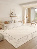 Log Style Soft Living Room Carpet Modern Light Luxury Decorative Carpets Machine Washable Room Rug Beige Forest Bedroom Rugs 양탄자 1