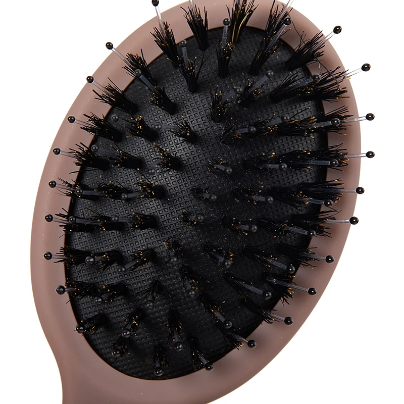 Description Picture 5 of itemHair Brush Oval Boar BristleNylon Hair Comb Mini Anti-static Hair Scalp Massage Comb Hairbrush Salon HairCare Brush Styling Tool