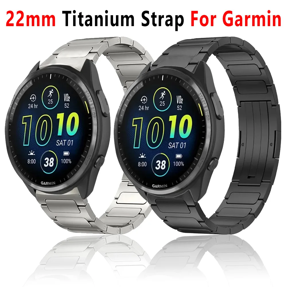 Premium Titanium Alloy Wristband - 22mm Metal Strap