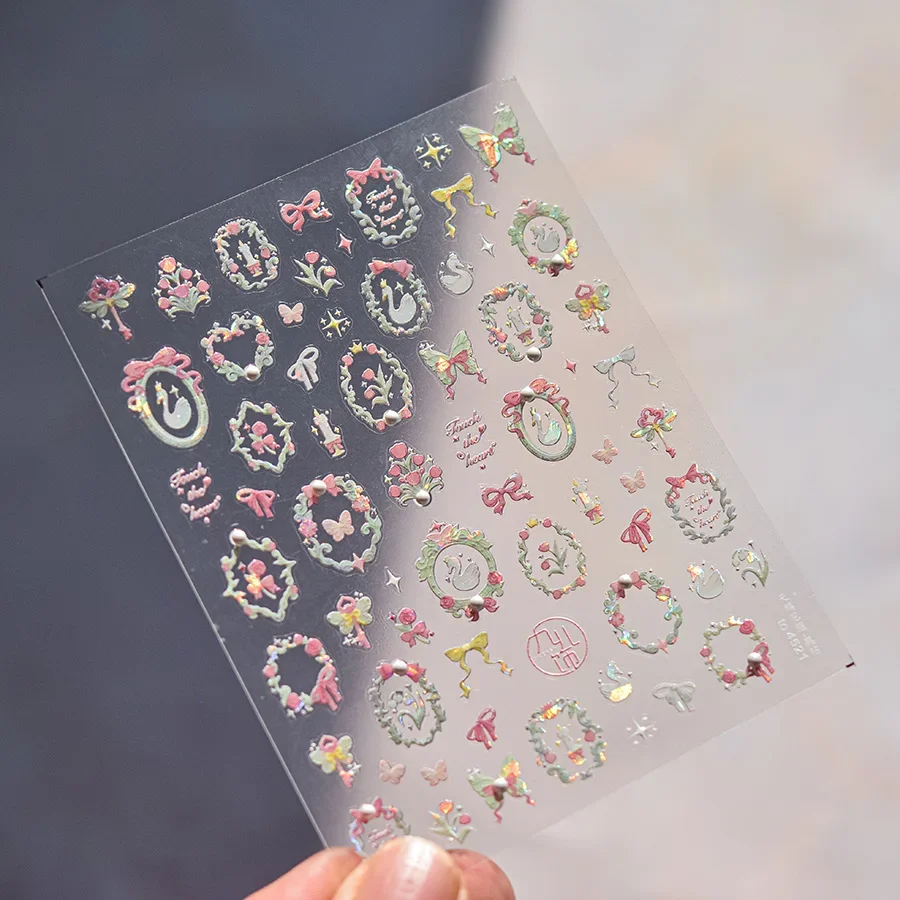 Cherry Blossom 5D Nail Art Stickers – Elegant Spring Petal Decals