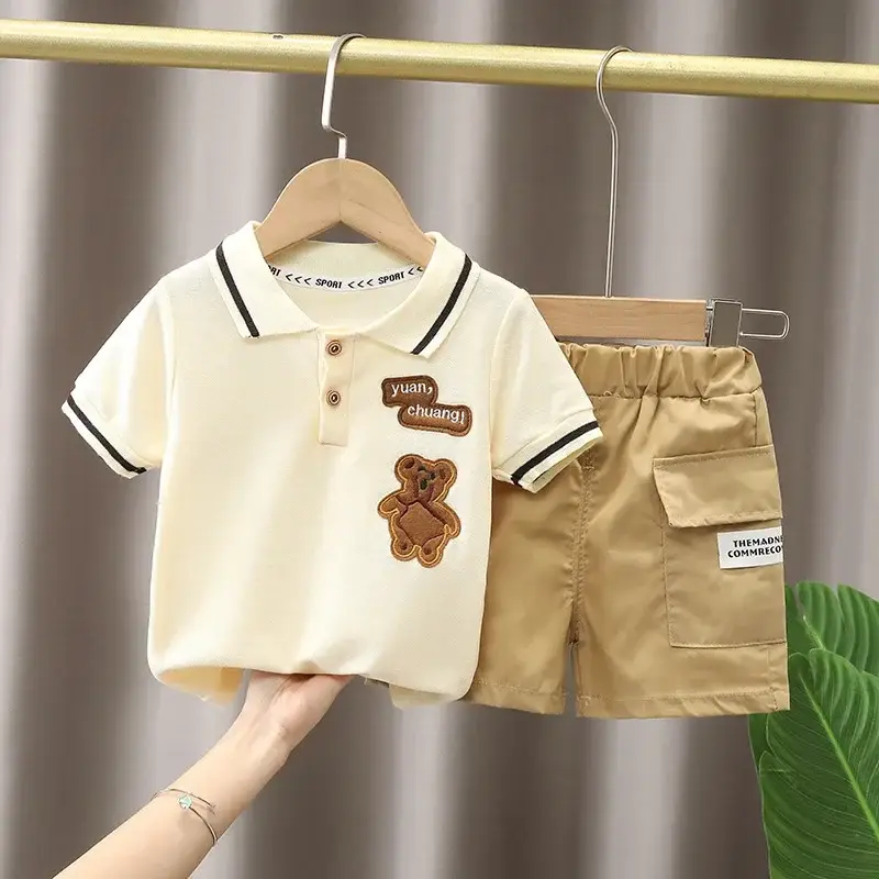 Children Clothing mother Kids Clothes Children's Sets Boys T-shirt Shorts Summer Cotton Short sleeve fashion Suit2PCS - Image 12