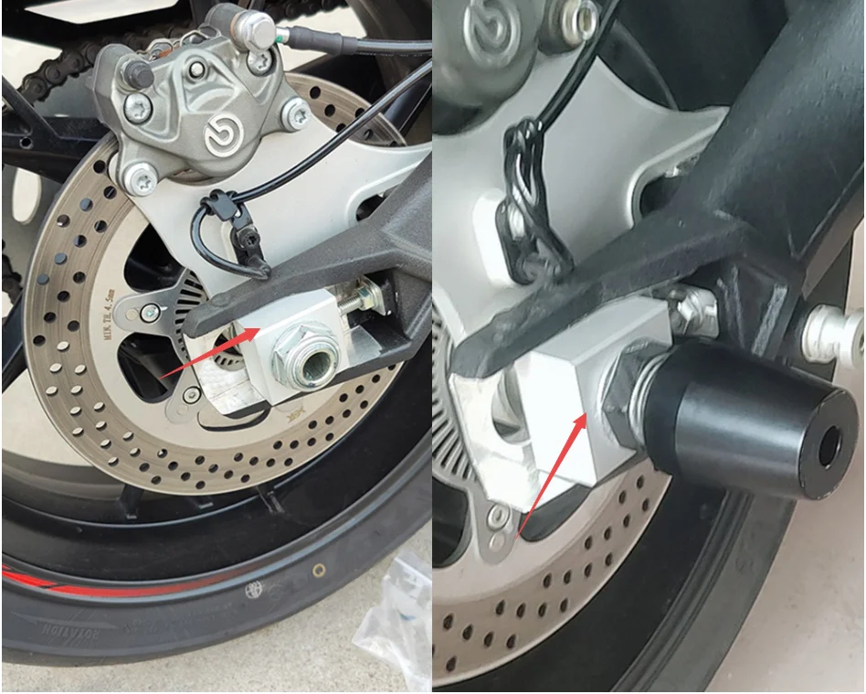 오토바이 오른쪽 리어 액슬 밸런스 펜더 블록 조정 제거, 베넬리 752S BJ750 GS 502C BJ500-6C 502 C BJ 500 6C 수리