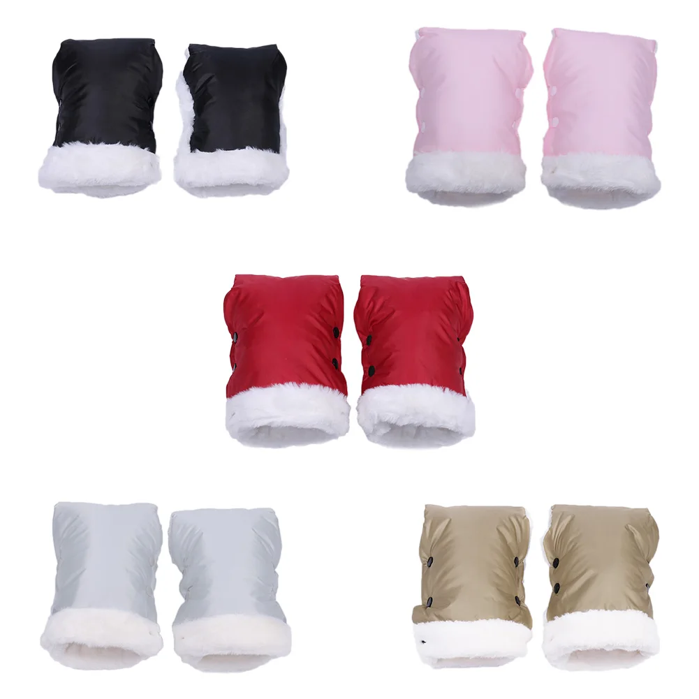 Description Picture 4 of item2pcs Stroller Gloves Winter Pram Hand Muff Glove Waterproof Stroller Handle Warmer Gloves Thicken Mitten Stroller Accessories