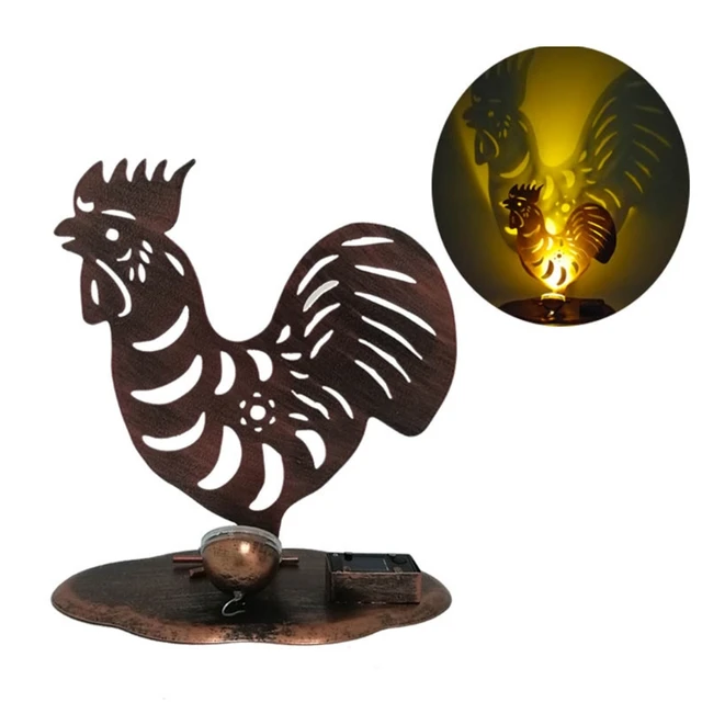 Fém Vas Művészeti Napenergia Könnyű Állati Üreges Vetítés Tájlámpa Kültéri Kerti Gyep Dekoráció Karácsonyi Fények - Image 2