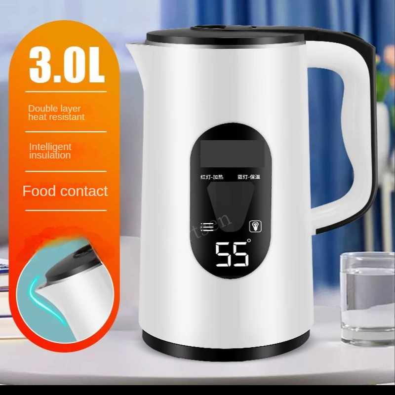 3LConstant Temperature Electric Kettle LED Display Smart Boiling Thermal Water Kettle Portable Tea Kettle 3