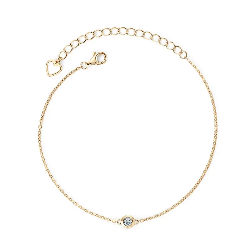 Lnkry 3 mm 0,1 ct Moissanit Armband Halskette Ohrstecker 925 Sterling Silber Ohrringe Armbänder Schmuckset für Hochzeitsgeschenk – Detail 12