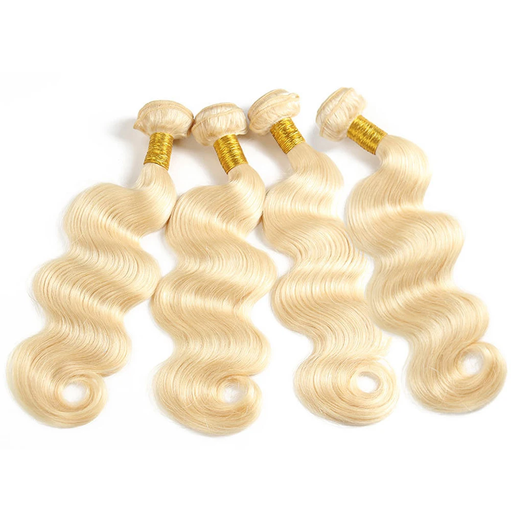 

Body Wave Blonde 613 Bundles Remy Human Hair Weaves Peruvian Honey Blonde 1/3/4 Bundles Body Wave Hair Extensions 12-32 Inches