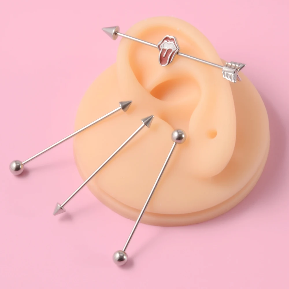 Stainless Steel Man Industrial Barbell Arrow Bulk Cone Dragon Long Bridge Earring Transversal Piercing Unisex Jewelry 1PC piercing jewelry body piercing jewelry body jewelry ear piercing jewelry body piercing earrings metal jewelry