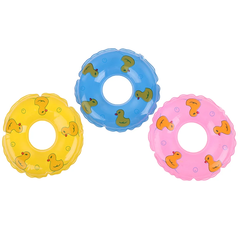 1Pcs Mini Puppe Schwimmen Boje Ring Spielzeug Sommer DIY Bade Float Lifebelt Puppenhaus Zubehör für Barbie Puppe zufällige farbe – Detail 10