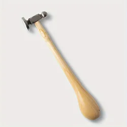 Dual - Head Chasing Hammer with Wooden Handle for Texturing and Metalwork Dimension (Earth - Yellow)