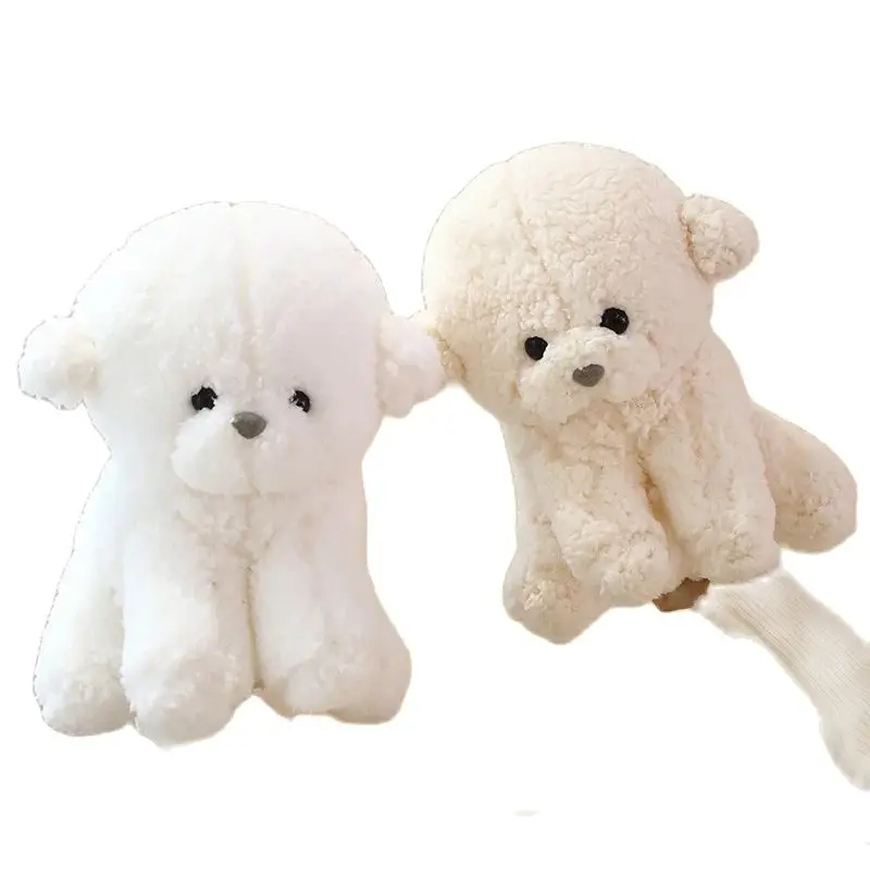 

New Curly Hair Bichon Dog Plush Toy Stuffed Animal Puppy Plushies Doll Simulation Soft Throw Pillow for Girlfriend Gifts
