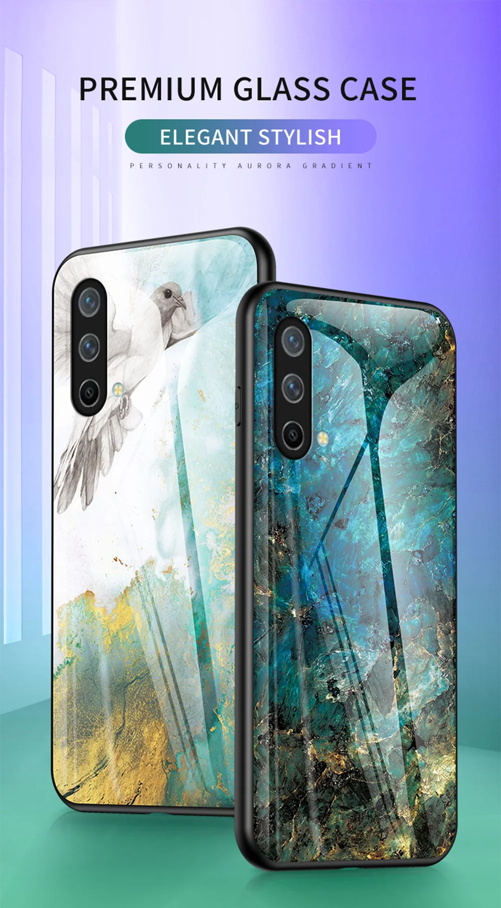 OnePlus Ace -lasikotelo DECLAREYAO Ohut, karkaistua lasia oleva suojakuori OnePlus 10 9 9R 9RT 8 8T 7 7T Pro 6 6T 5 5T Nord N -puhelimelle_voghion.com