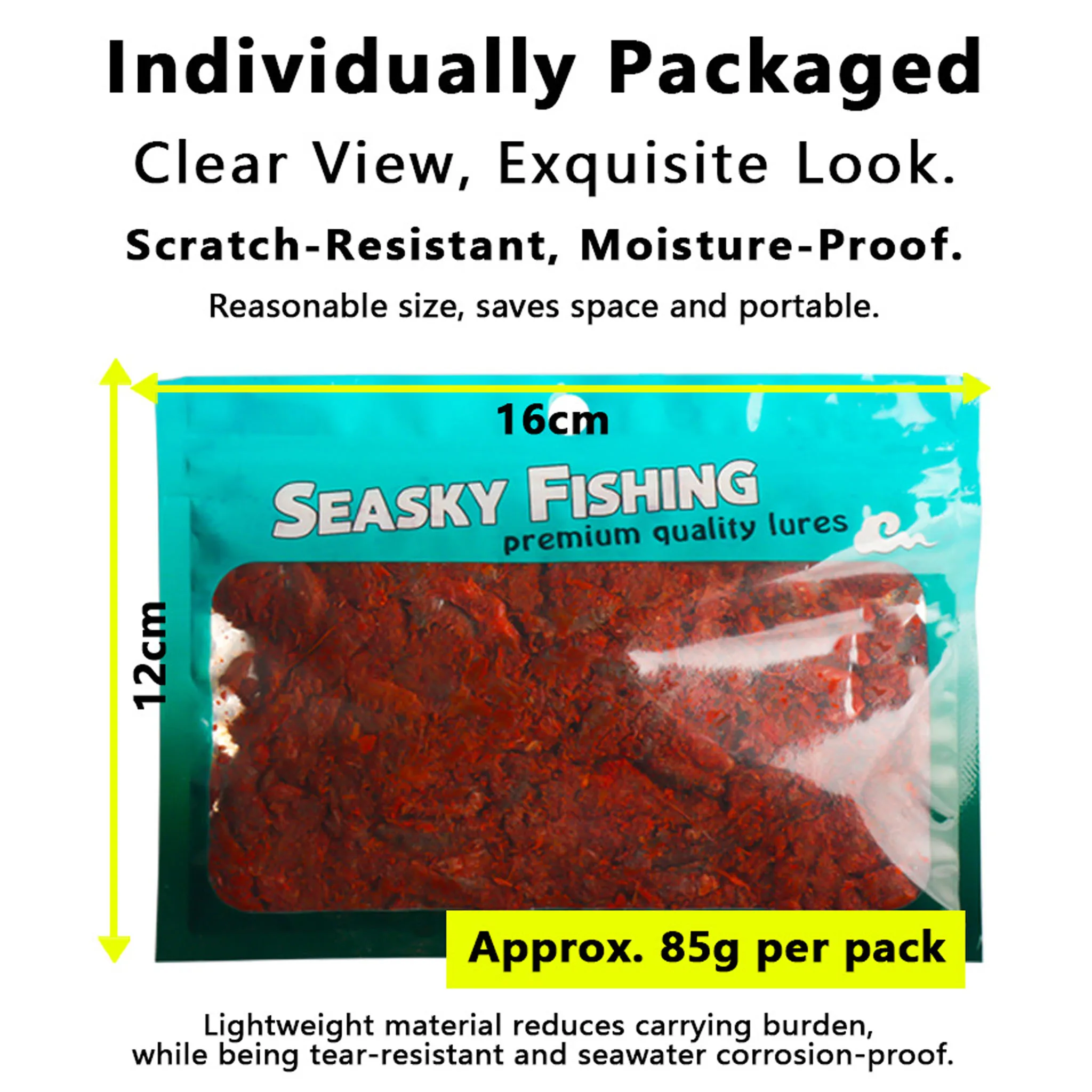 1pc Preserved Lugworm Bait 85g Silicone Marinated Finger-Length Worms Semi-Dried Ragworm Sandworm Bait Fishing Bait Accessories