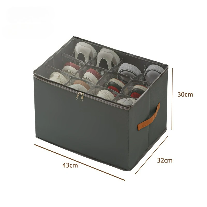 Enhanced Oxford Fabric Storage Box with Clear Lid, Foldable Stackable Organizer for Space-Saving Closet Solutions