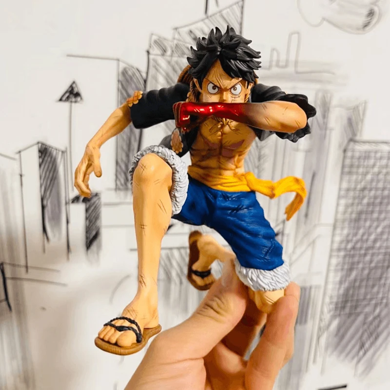 

In Stock Gk Pirate King Dt Blow Out Second Gear Road Flying Kneeling Pose Three Handmade Models Pvc Collectible Model