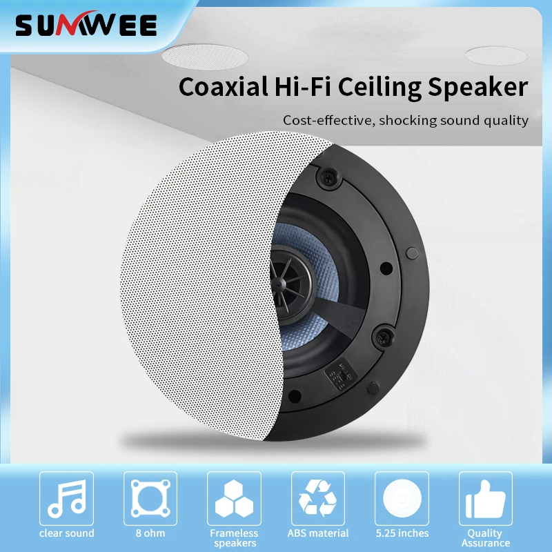525-coaxial-high-fidelity-subwoofer-passive-full-range-ceiling-speaker-intelligent-home-background-music-theater-sound-system