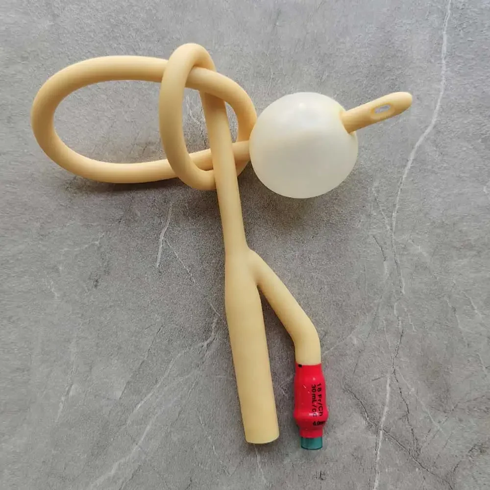 5pcs Medical Latex Catheter With Soft Valve Disposable Sterile Male Urethral Masturbation 2 Way Urinay Catheter 8FR-22FR