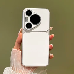 Liquid Silicone Solid Color Case with Lens Protection - Matte Finish for Huawei Mate 60 Pro+ (Silver)