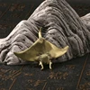 Retro Brass Ocean Devil Fish Watching Fishes Sea Animals Model Fishbowl Decoration Action Figures Education Miniature Kids Toys 4