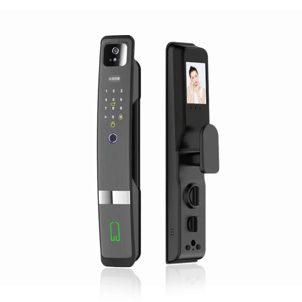

New Trending Key Card Password App Fingerprint Tuya Smart WiFi Automatic 3D Face Recognition Door Lock PST-H20-P