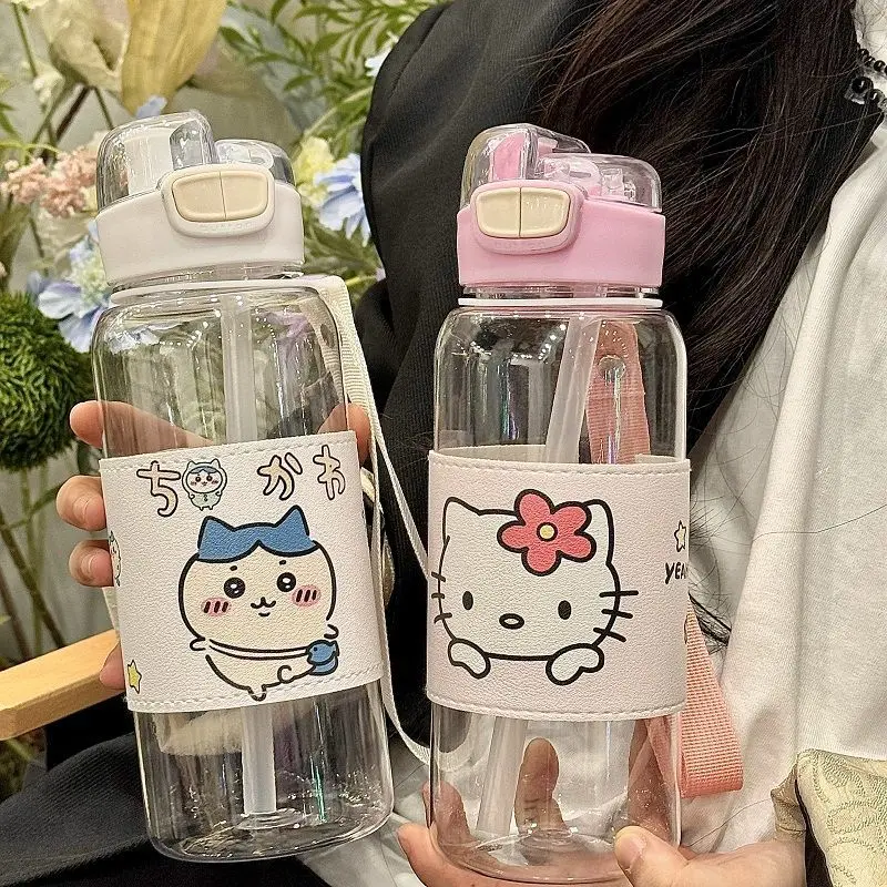 

Sanrio, Hello Kitty Kawaii аниме чашки для воды весна-лето Студенческая девушка взрослая соковыжималка чашка соломенная чашка смешивающие чашки подарок