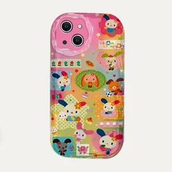 Color Splicing Ear Rabbit 3D Wave Soft TPU Phone Case for Samsung S24 FE 5G (NYT-295KXX368A1)