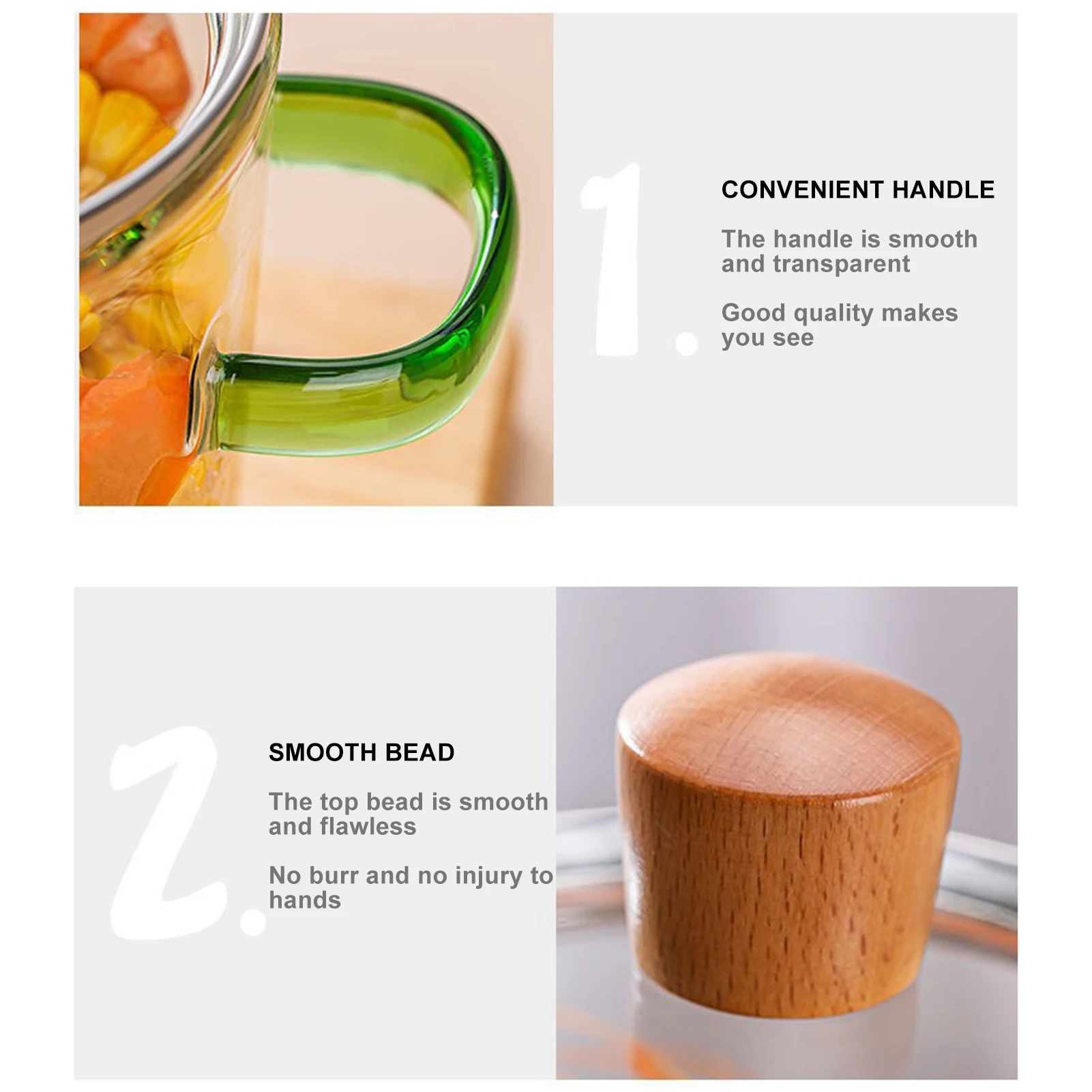High Borosilicate Glass Simmer Pot With Handle