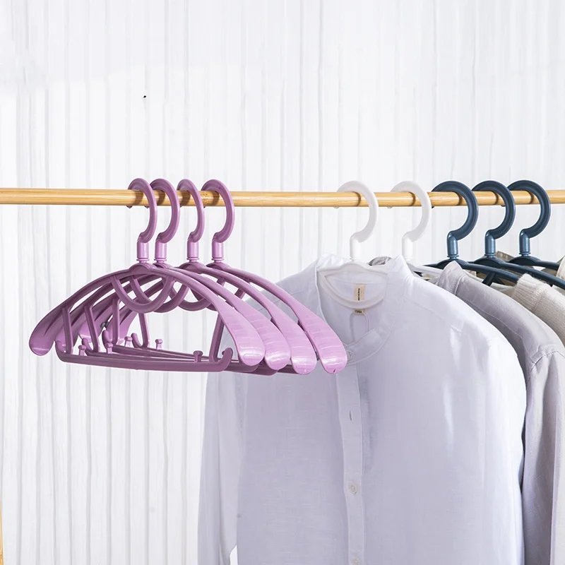 10pcs Traceless clothes hanger, clothes hanging rack, clothes drying rack, household clothes support, plastic coat rack 3